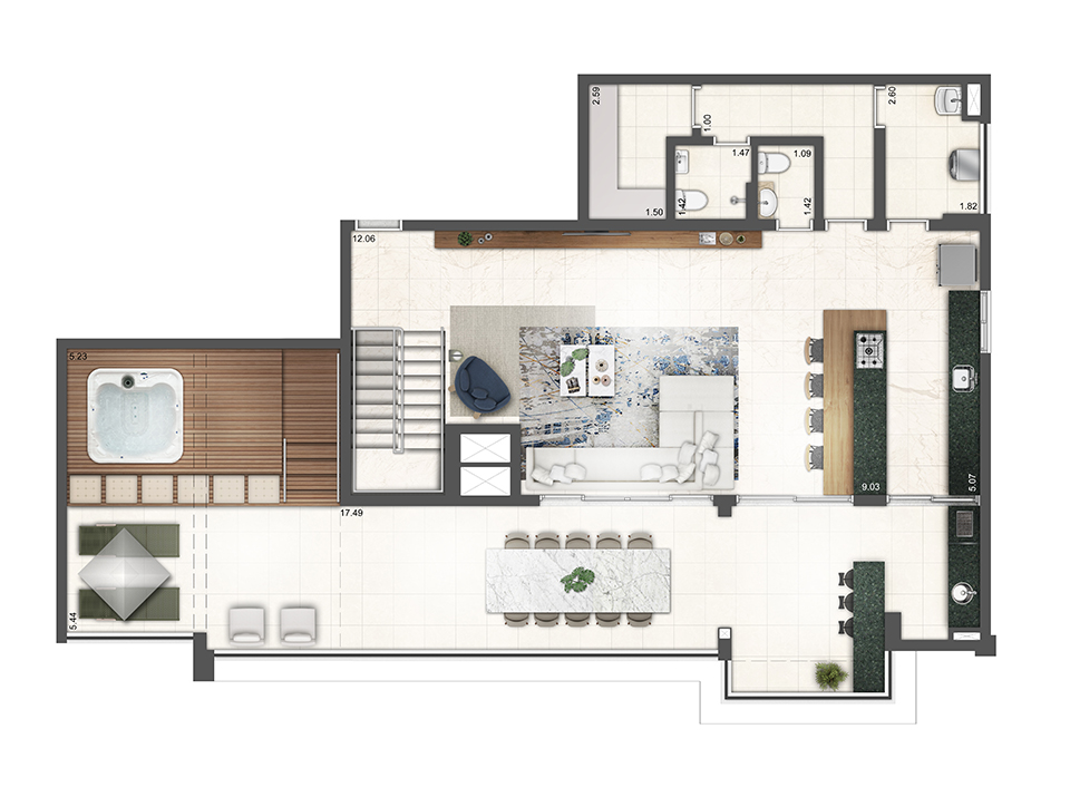 Planta tipo duplex sup.