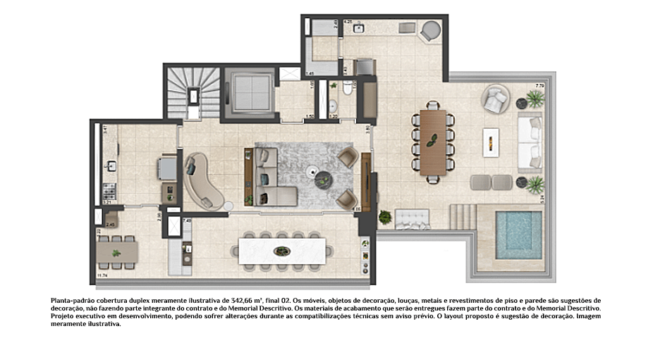 Planta duplex sup. 342m²