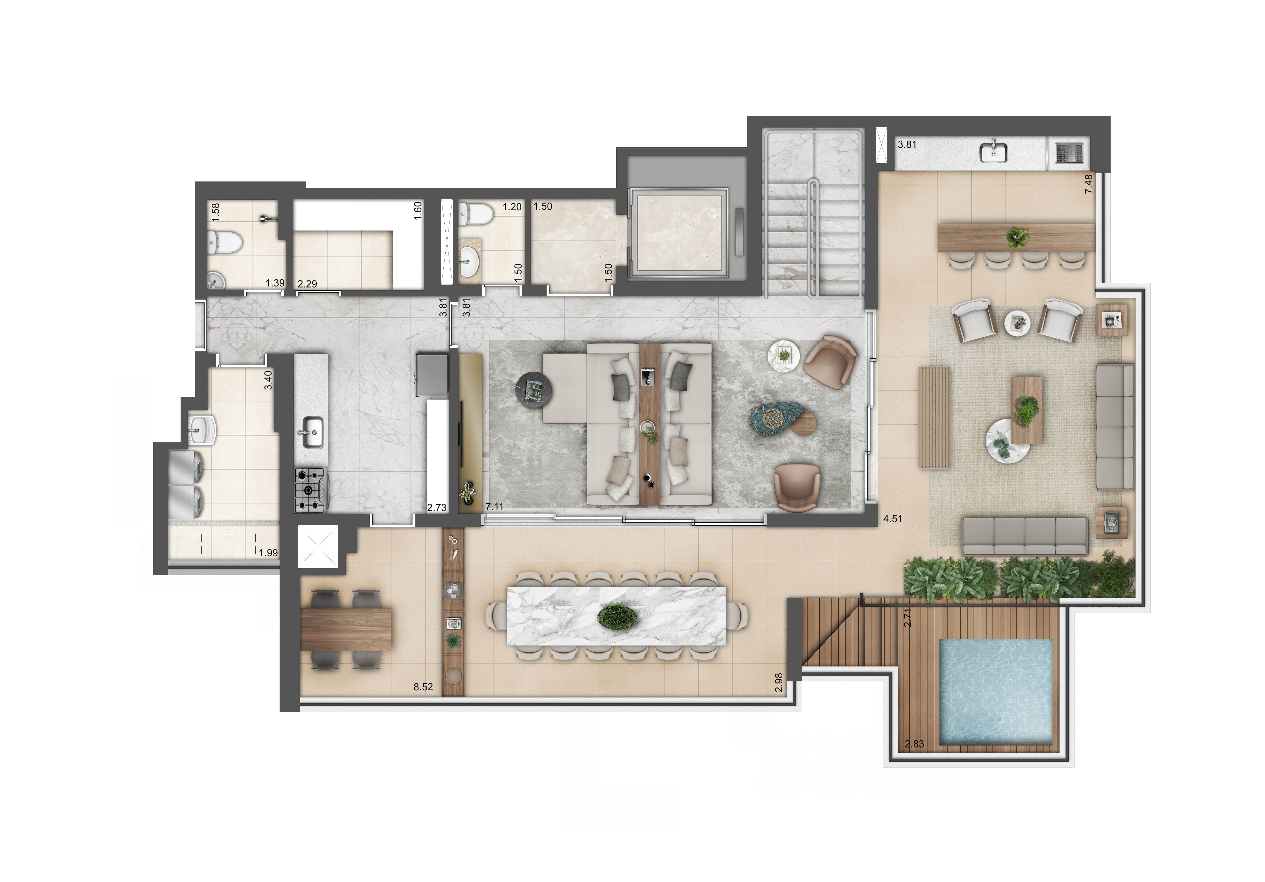Planta duplex sup.