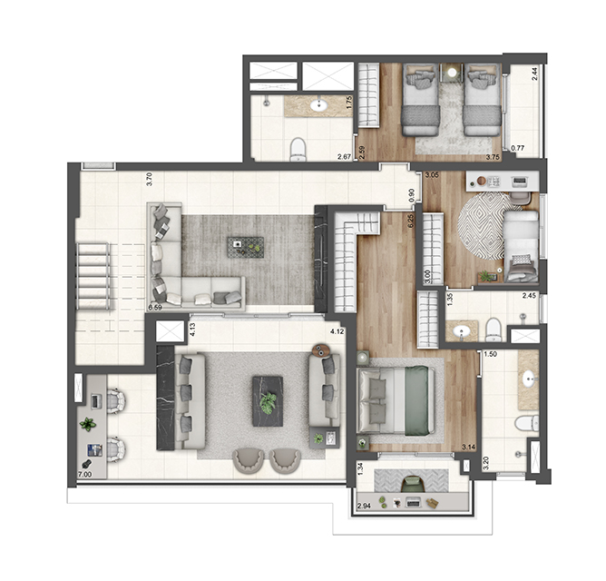Planta duplex inf.