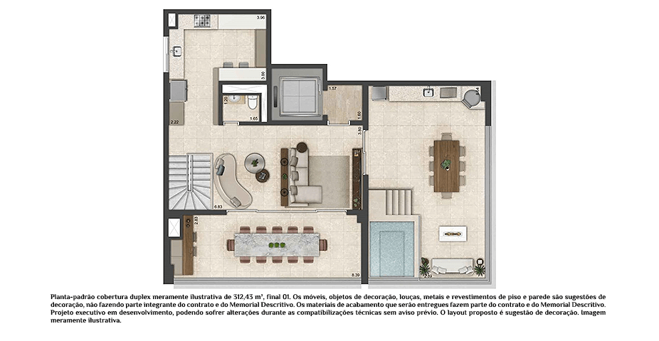 Planta duplex sup. 312m²